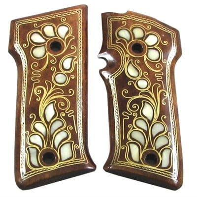 Sedef İşlemeli 59 model Smith Wesson Tabanca Kabzesi