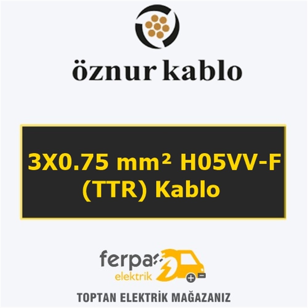 Öznur 3X0.75 mm² Ttr (Fvv-N) Kablo