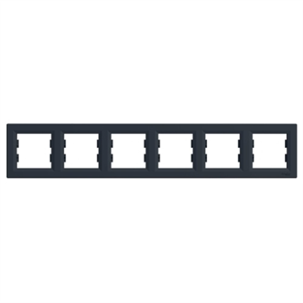 Schneider Asfora Altılı Çerçeve Yatay Antrasit