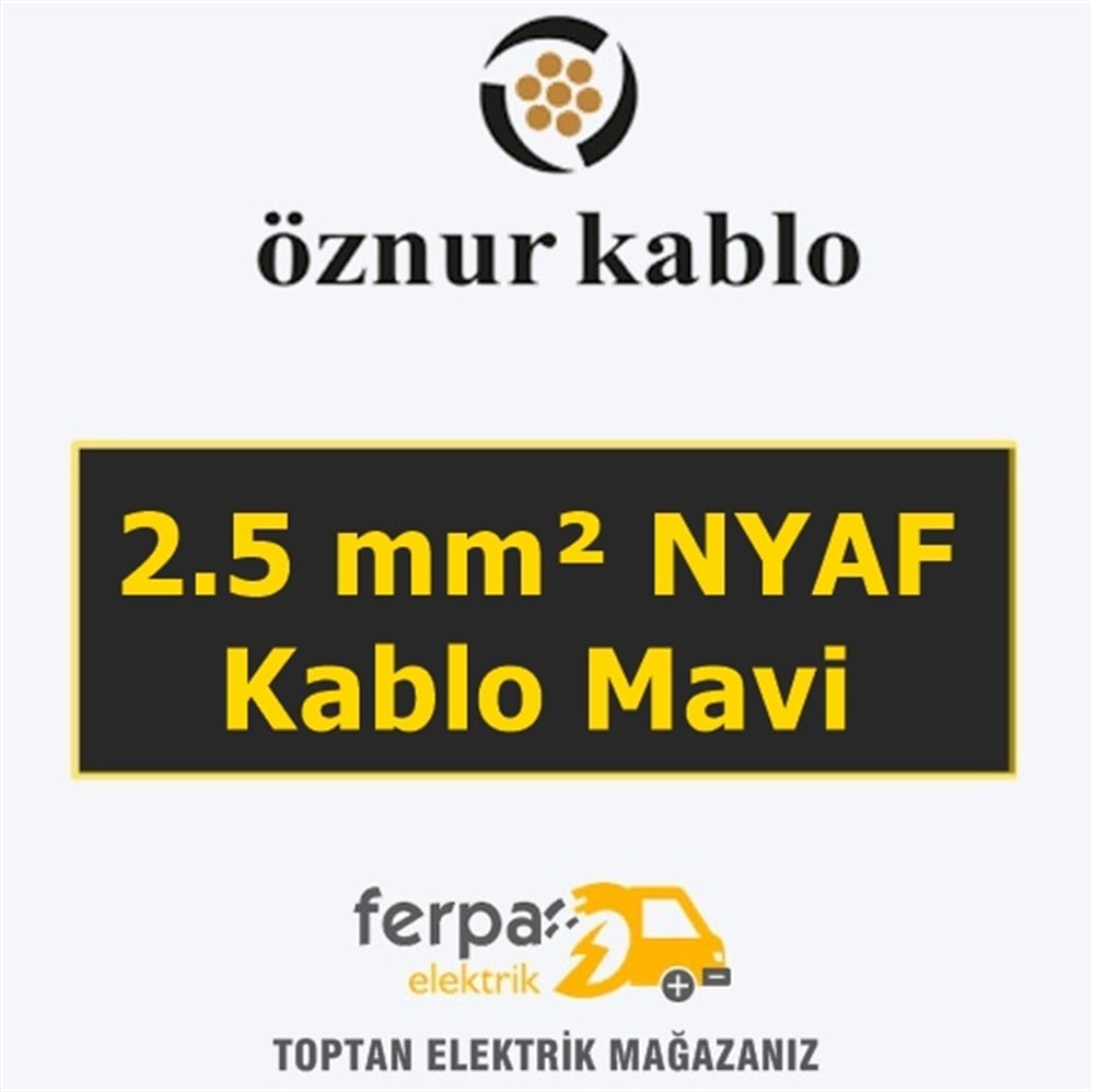 Öznur 2.5 mm² Nyaf Kablo Mavi