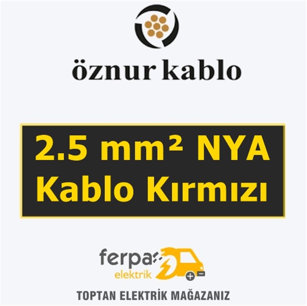 Öznur 2.5 mm² Nya Kablo Kırmızı