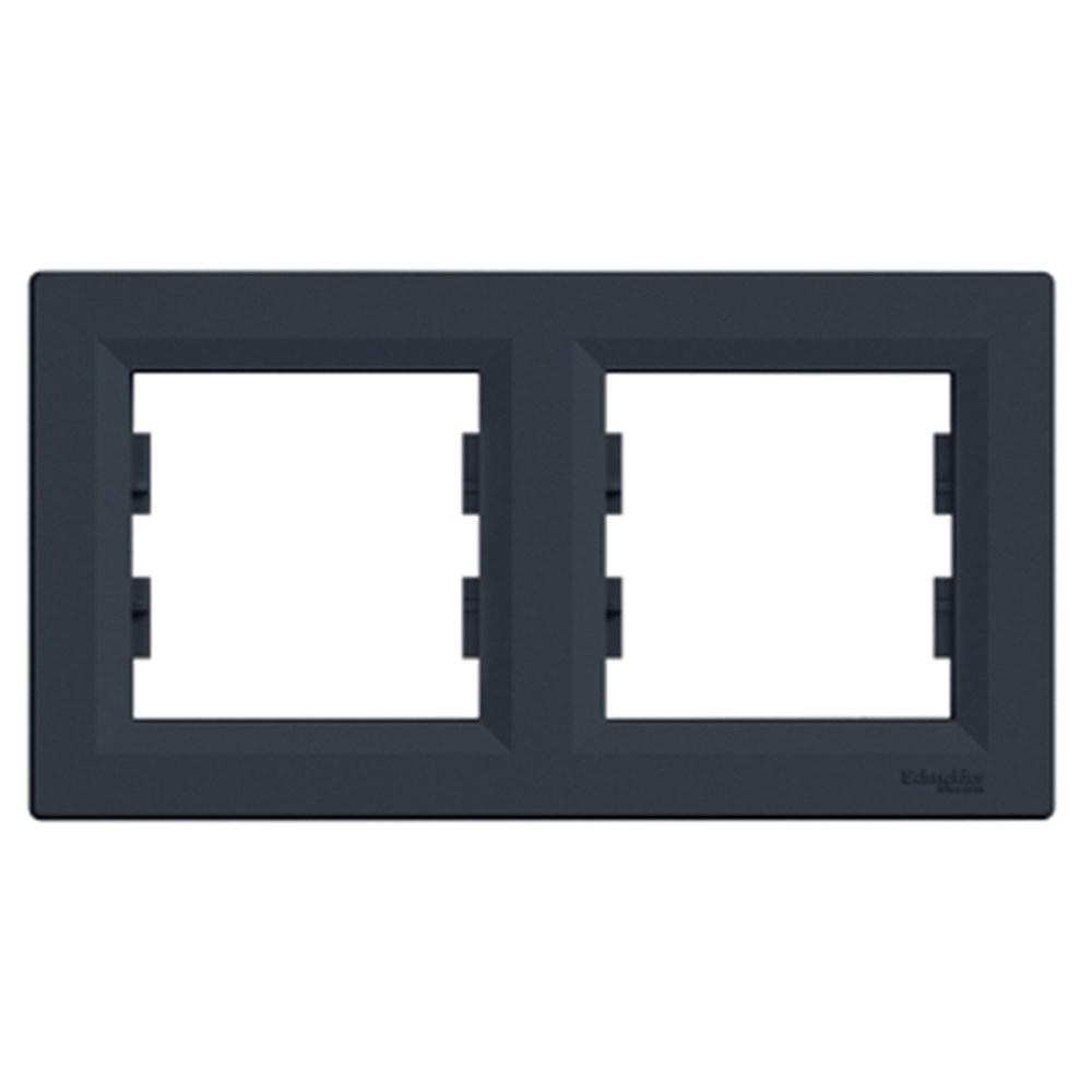 Schneider Asfora İkili Çerçeve Yatay Antrasit