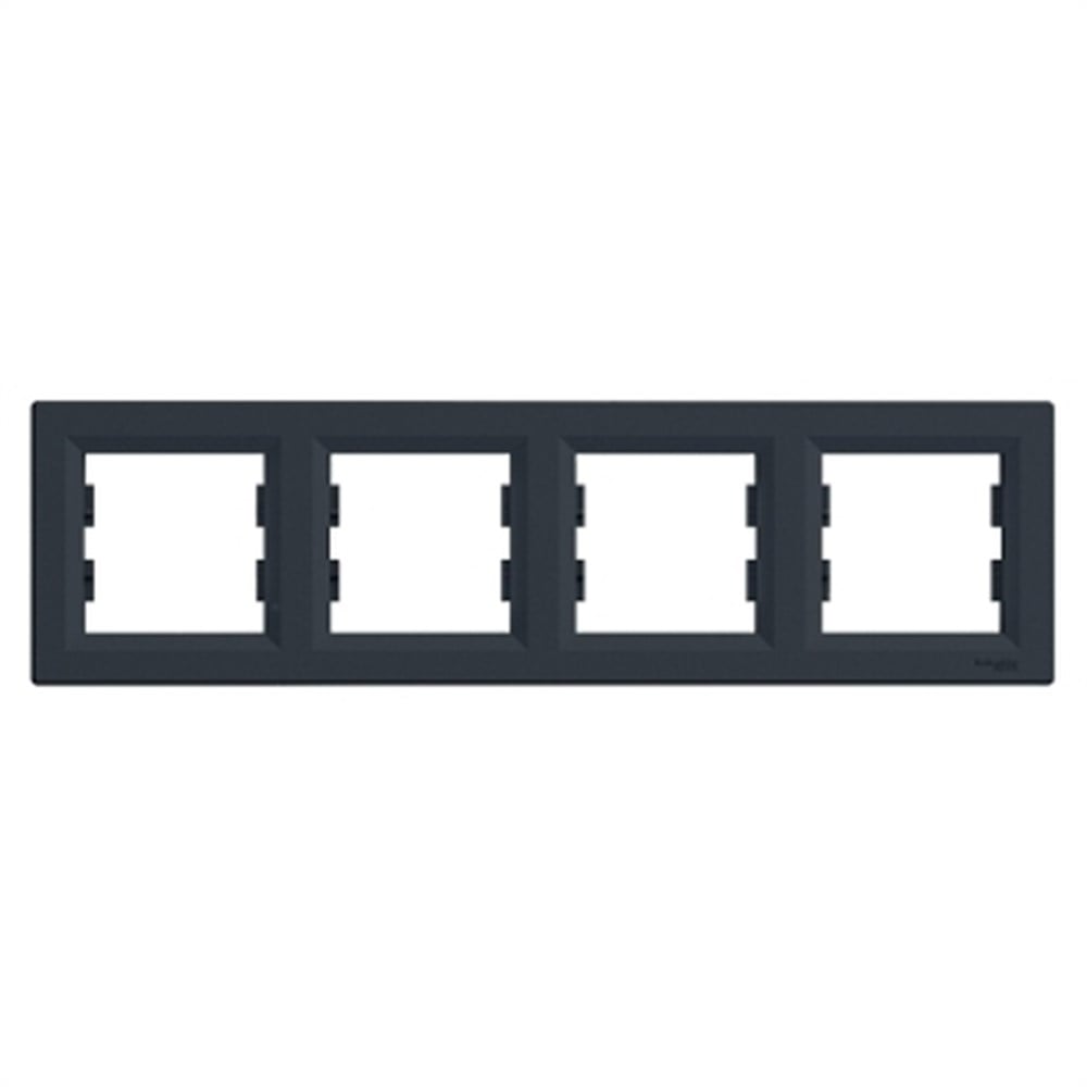 Schneider Asfora Dörtlü Çerçeve Yatay Antrasit