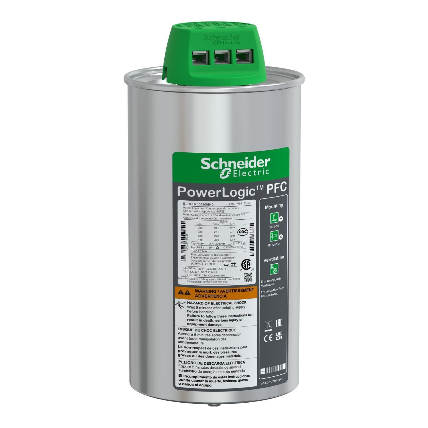 SchneSchneider Electric  VarPlus Can HDuty Kondansatör - 40/48 kvar - 400 V - 50/60Hz