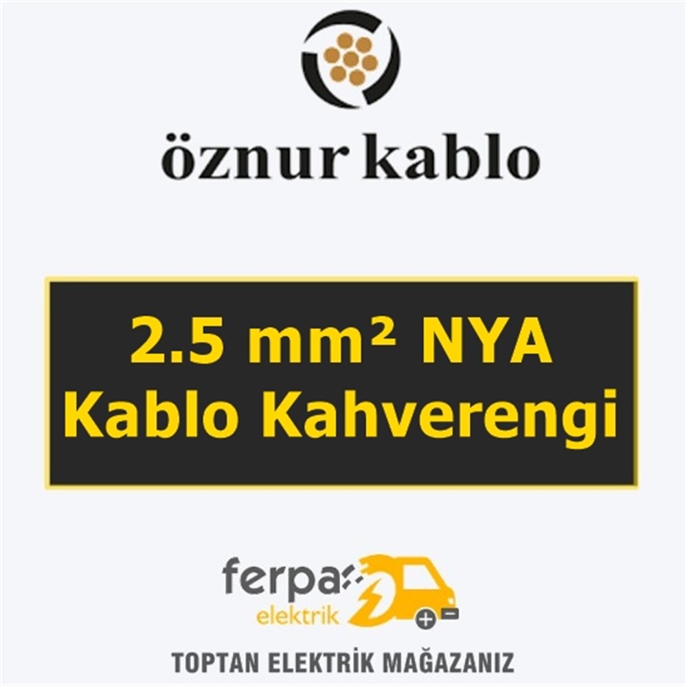Öznur 2.5 mm² Nya Kablo Kahverengi