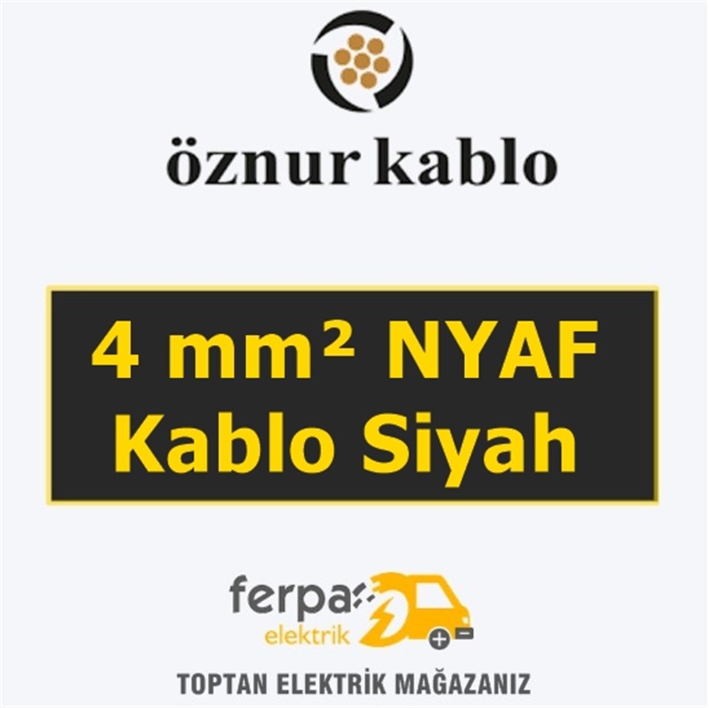 Öznur 4 mm² Nyaf Kablo Siyah