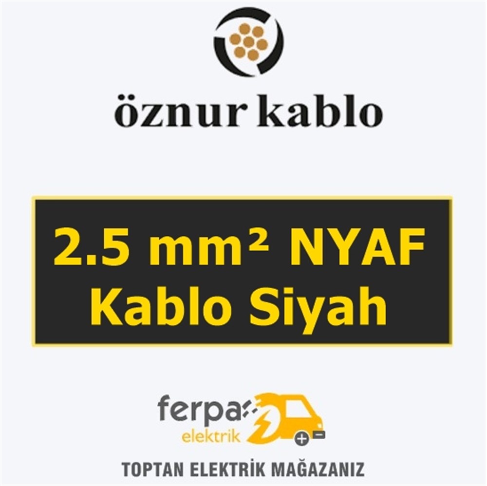 Öznur 2.5 mm² Nyaf Kablo Siyah