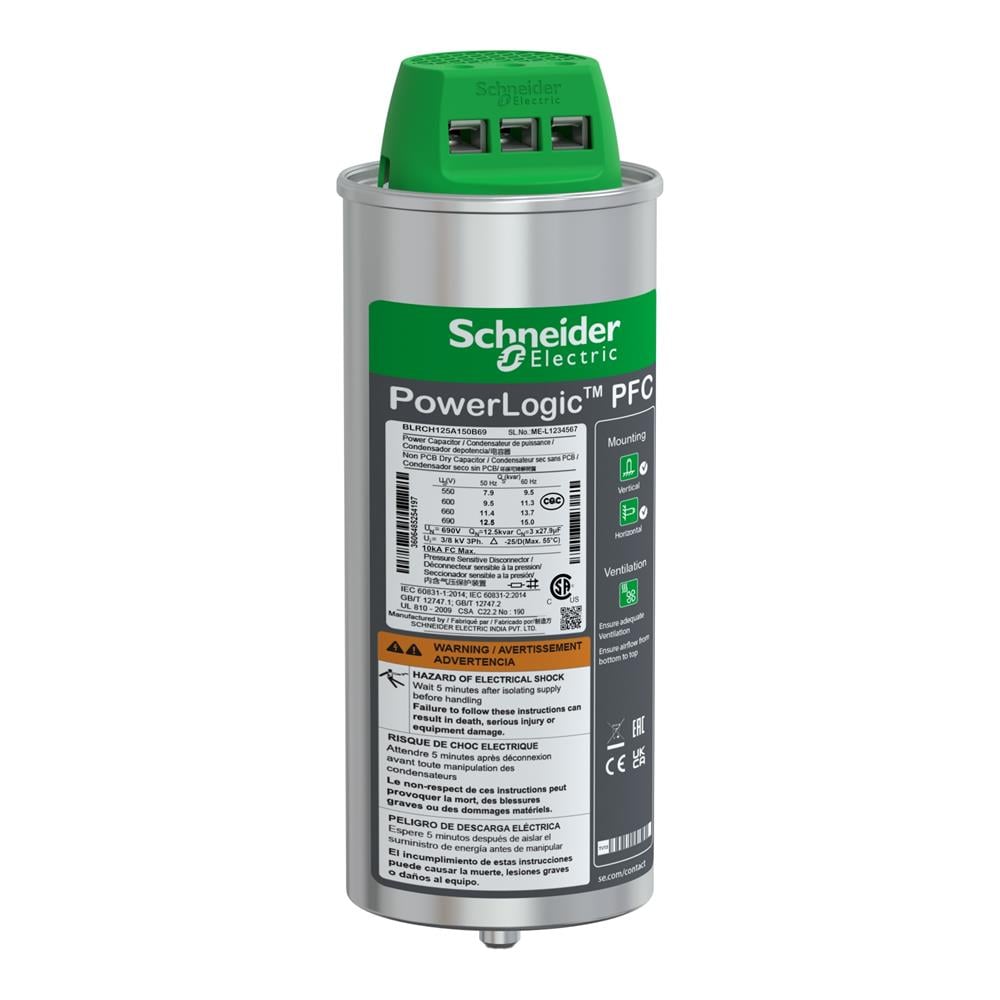 Schneider heavy duty PowerLogic PFC Capacitor, 30.3/0 kvar - 440 V - 50/60Hz