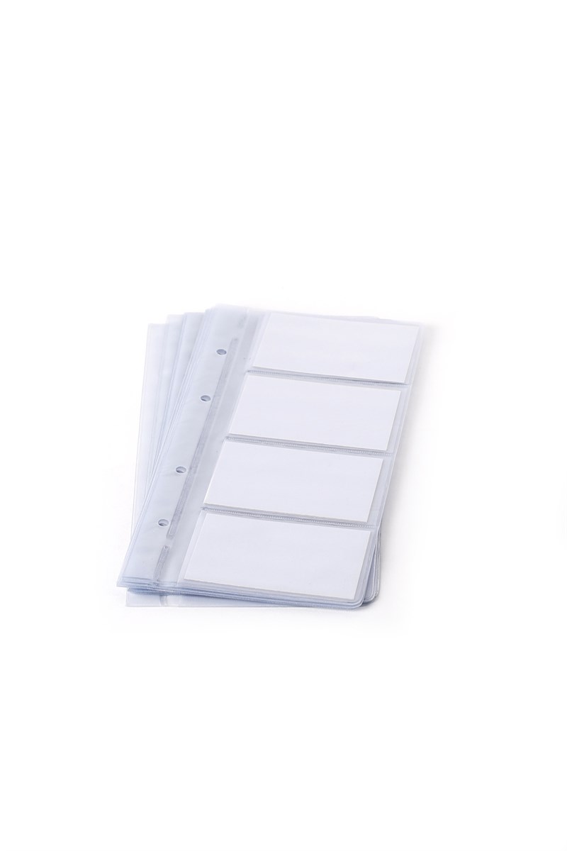 KARTVİZİT ALBÜMÜ YEDEĞİ 4 SIRALI 96 KARTLIK 237 ŞEFFAF 12X25,5 CM