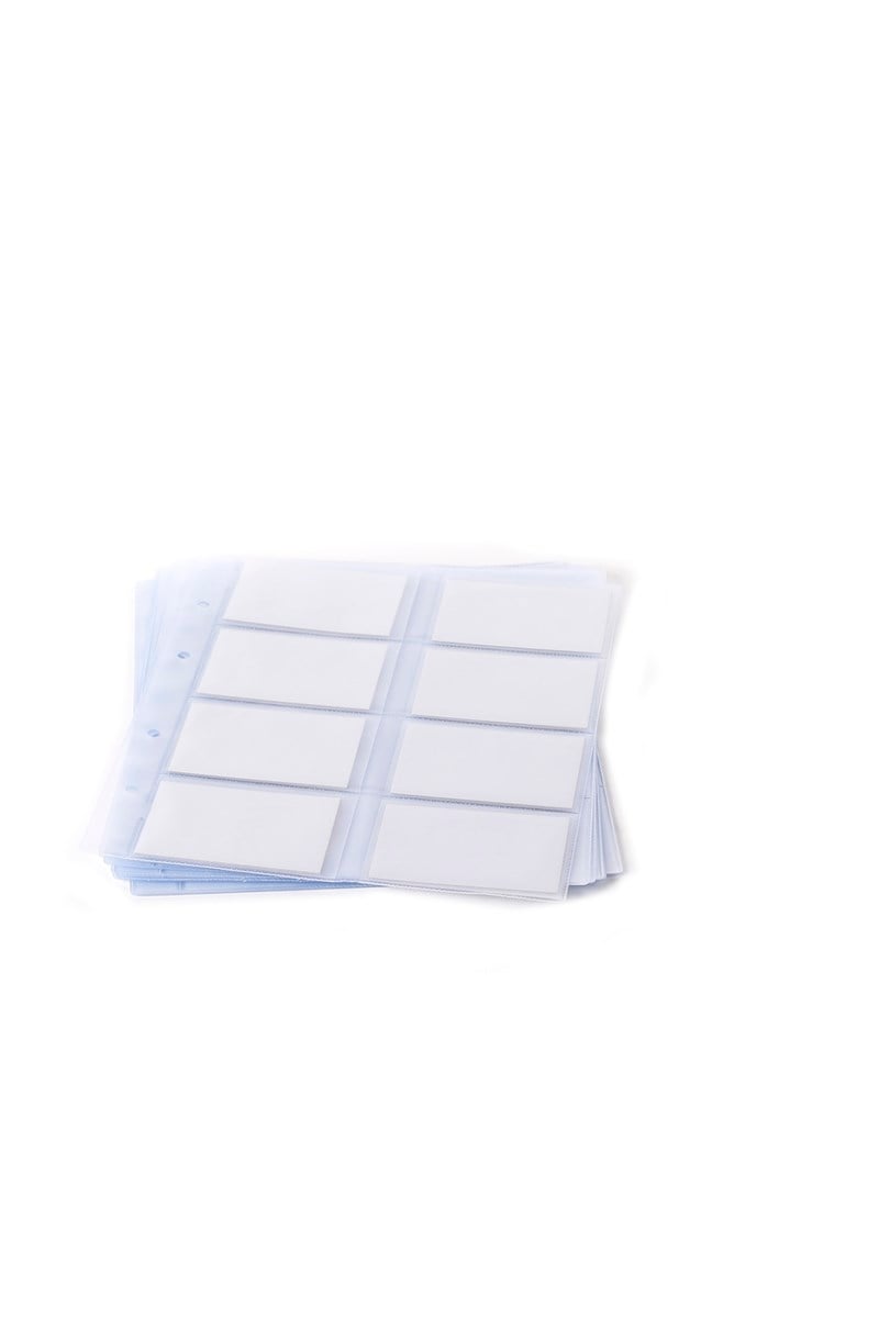 KARTVİZİT ALBÜMÜ YEDEĞİ 8 SIRALI 192 KARTLIK 238 ŞEFFAF 22X25,5 CM
