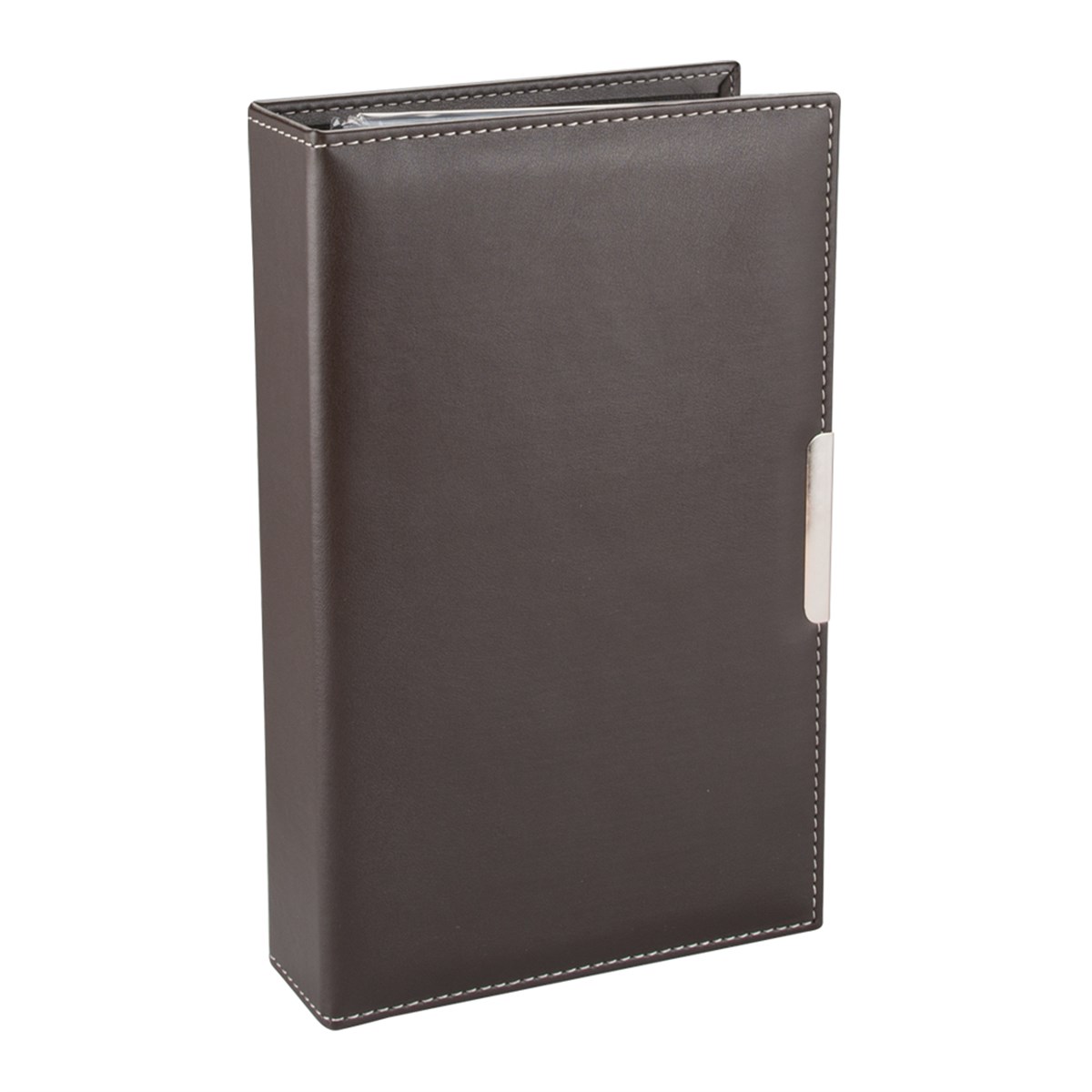 SUNİ DERİ MEKANİZMALI 4 SIRALI 192 KART KAPASİTELİ KARTVİZİTLİK 16X26,5 CM