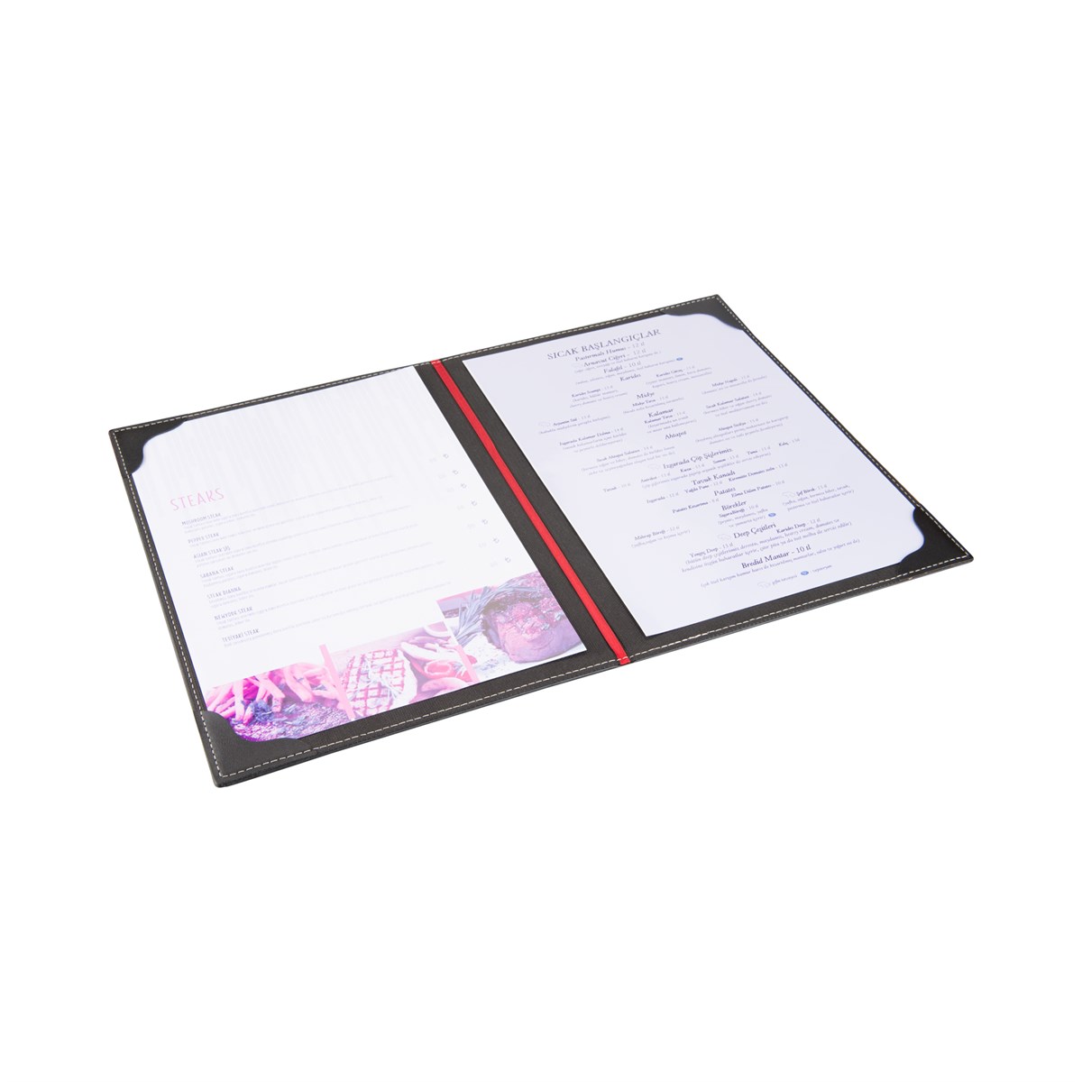 SUNİ DERİ MENÜ KABI  23X32 CM