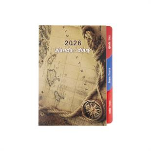 2026 Organizer Ajanda Yedeği 4 Delikli A5 Tarihli Çizgili Blok ivory Kağıt 15x21 cm