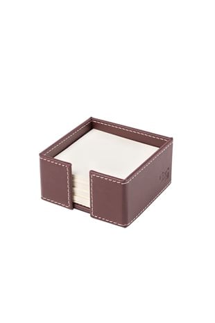 Küp Bloknotluk Suni Deri Masaüstü 10X10X5 cm