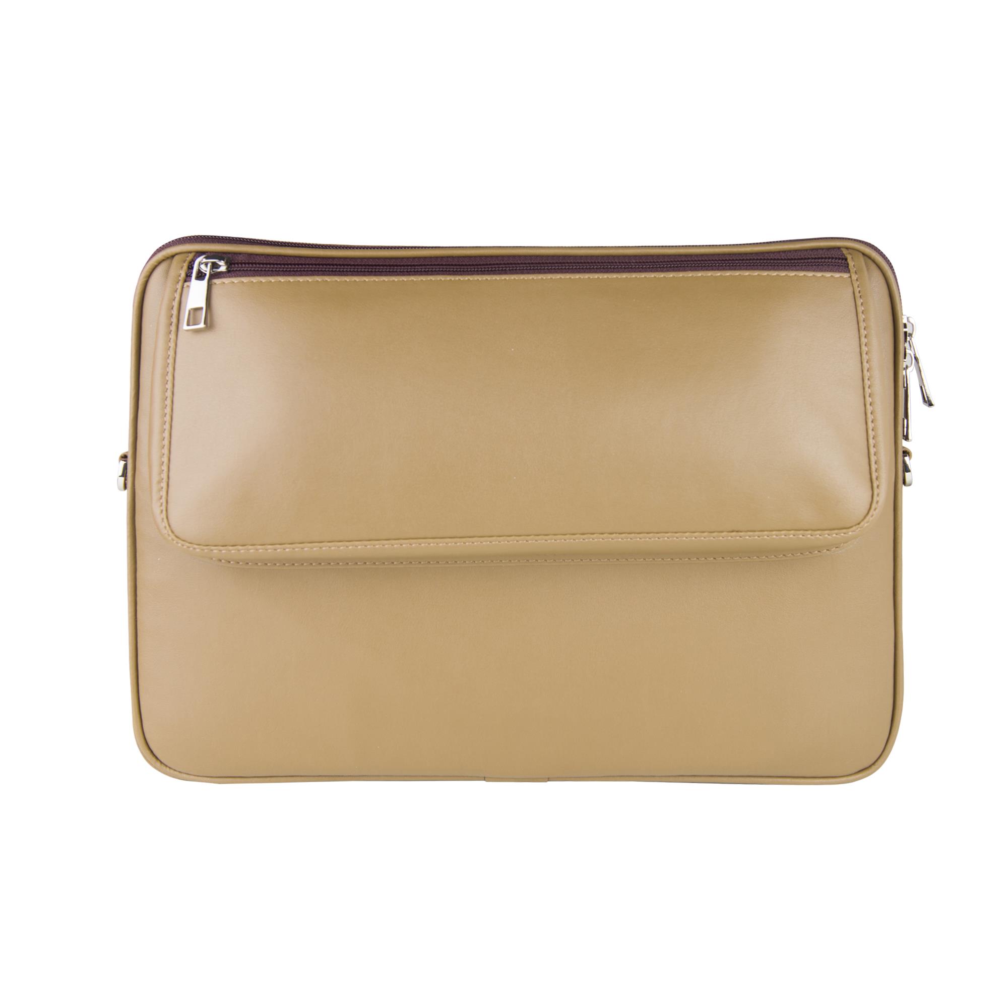 2K S.Deri Laptop Çantası,Tablet Çantası,14'' inç,Vegan,Omuz ve Valiz Askılı,Aksesuar ve Evrak Cepli,25.5*36*2 cm.,Siyah