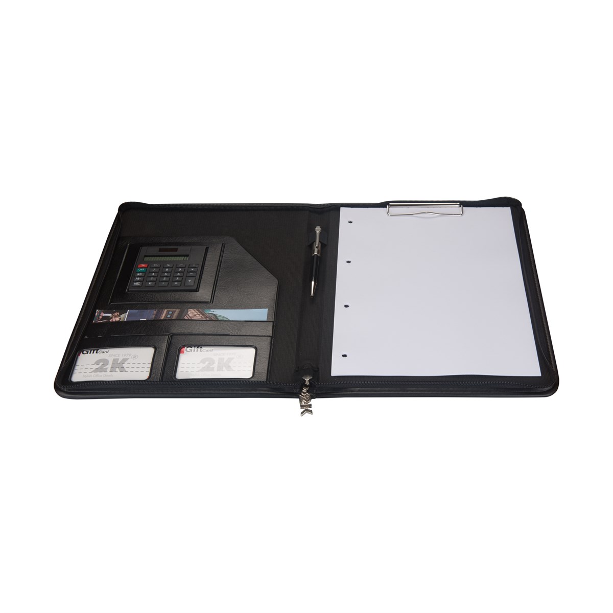 A4 SUNİ DERİ LÜKS SEKRETER BLOK TABLASI HESAP MAKİNALI FERMUARLI