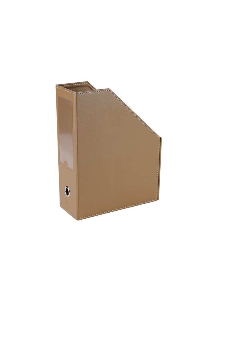 MAGAZİNLİK SUNİ DERİ MASA ÜSTÜ A4 9 CM GENİŞ 23X30 CM
