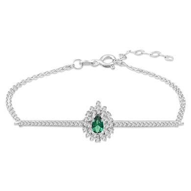 Pırlanta Montür Sentetik Damla Zümrüt Bileklik