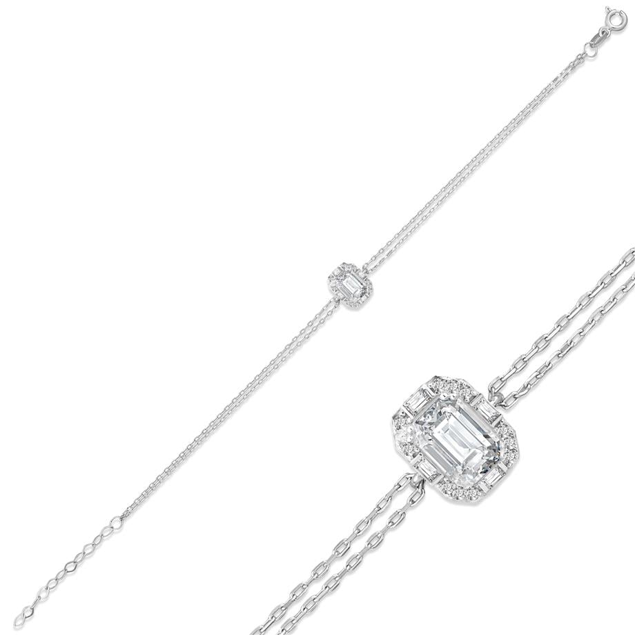 Pırlanta Montür  1.00 Karat Emerald   Bileklik