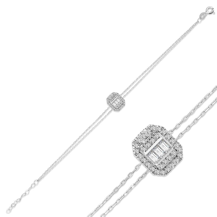 Pırlanta Montür  Baget Taşlı  Bileklik