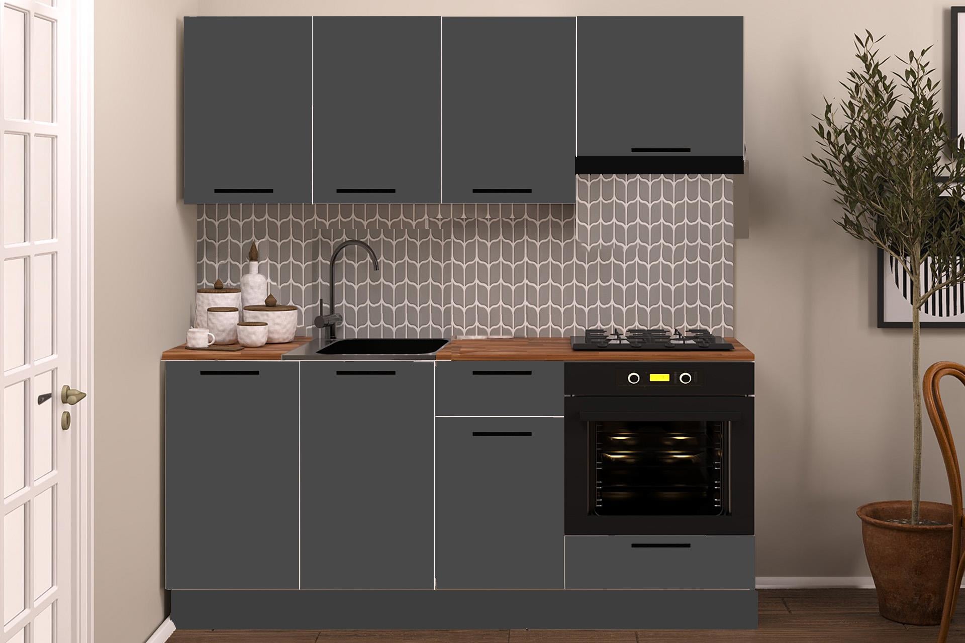 180 CM YAMİ MUTFAK ANTRASİT