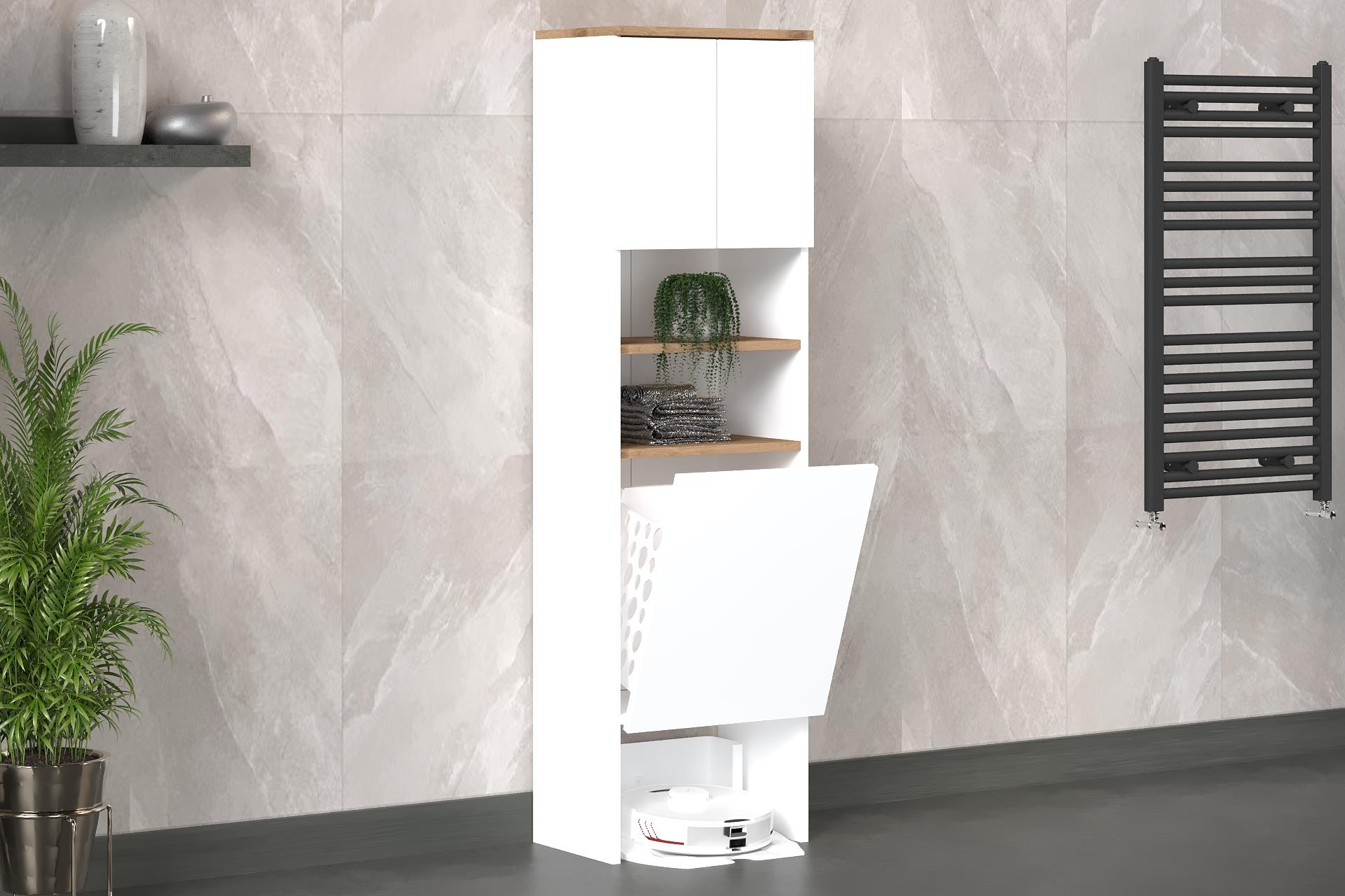 LİVA KİRLİ SEPETLİ BANYO DOLABI