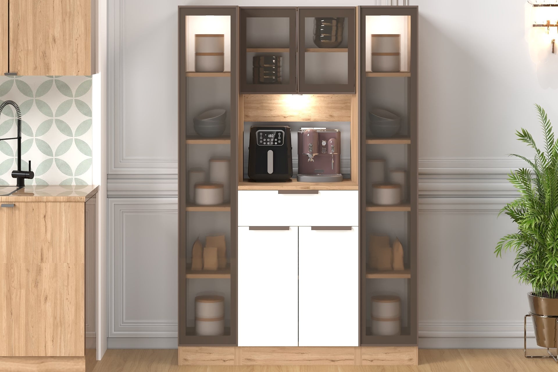 120 CM BROWN ÇOK AMAÇLI DOLAP