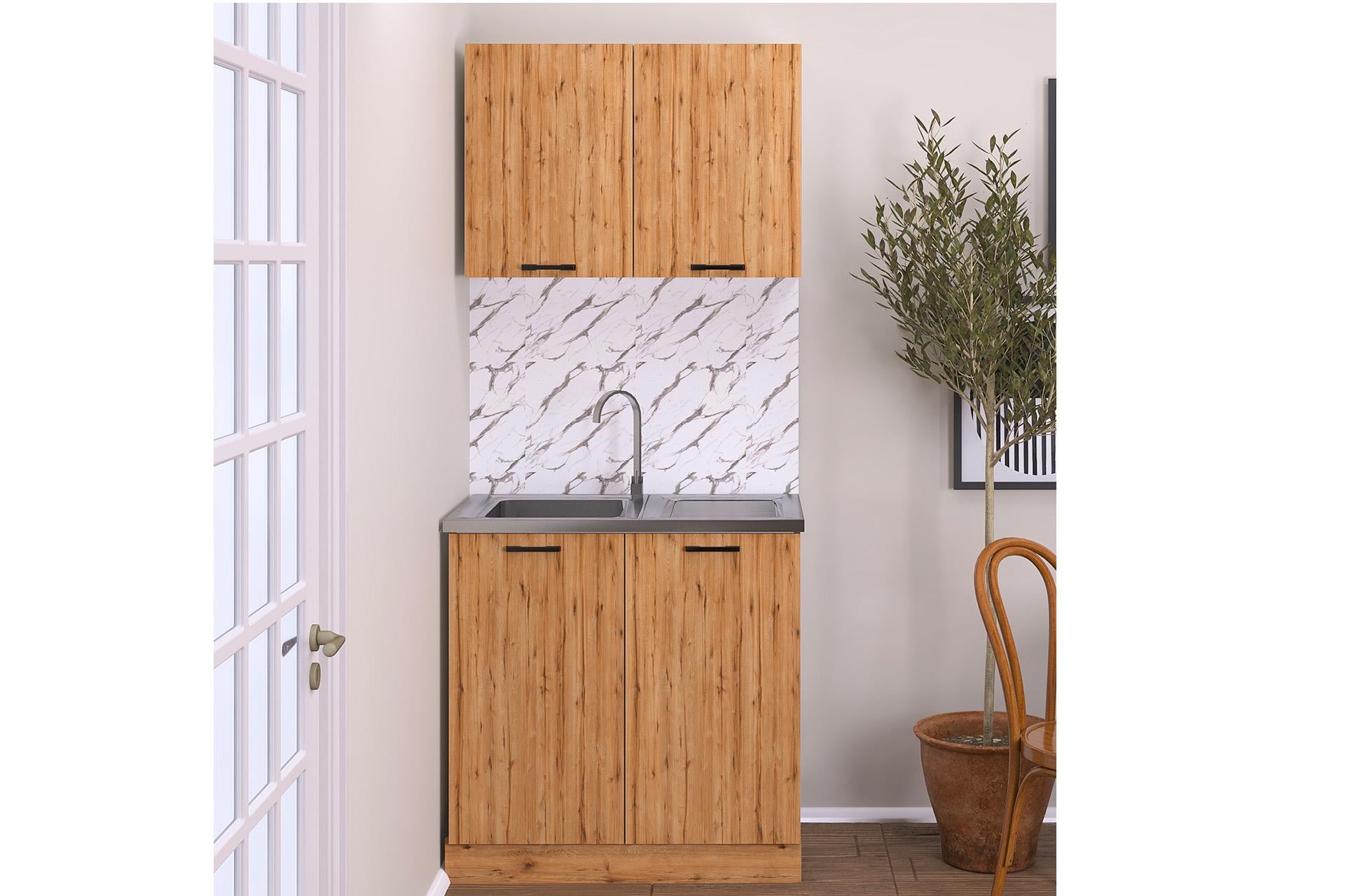 80 Cm Helena Mutfak Evyeli Mini Mutfak Alt Üst Takım