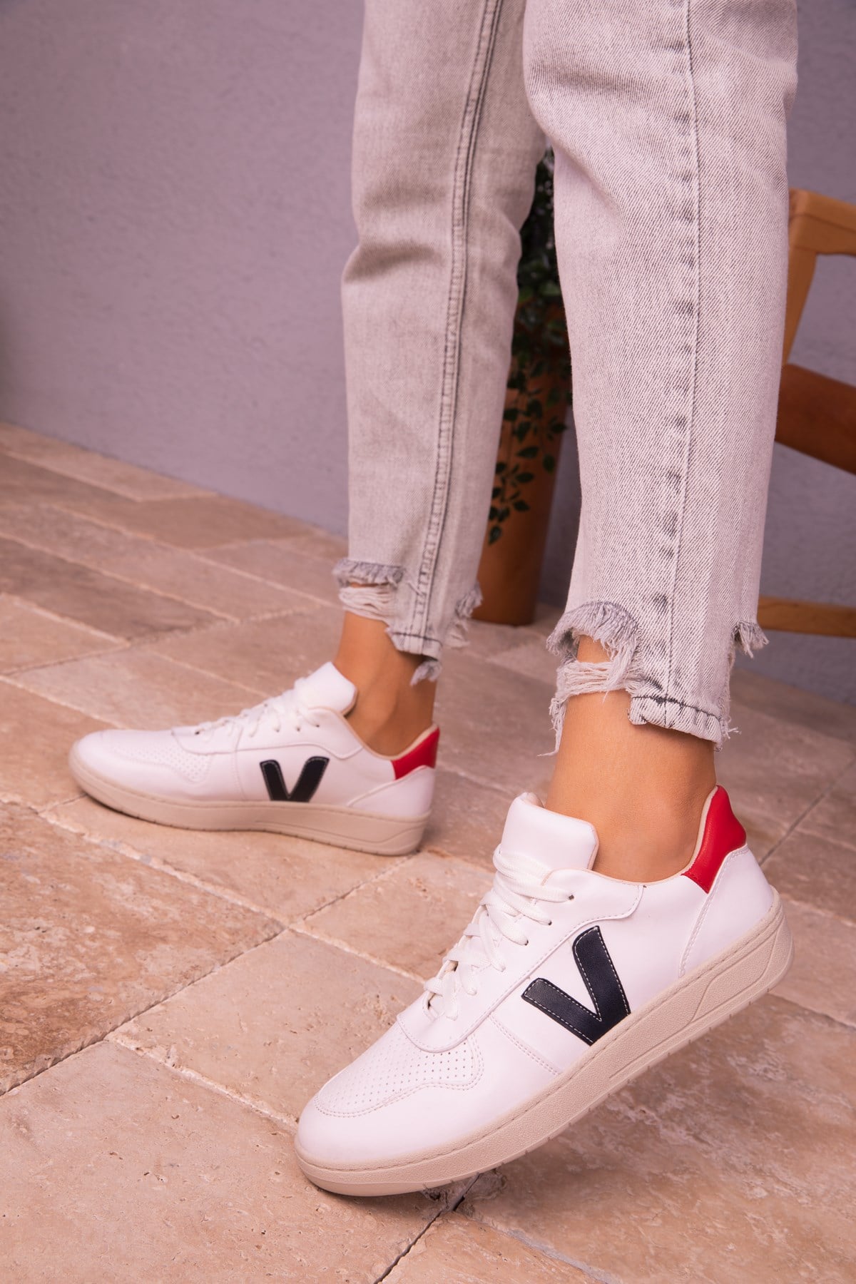 Hella Beyaz-Kırmızı Kadın Sneaker 16934