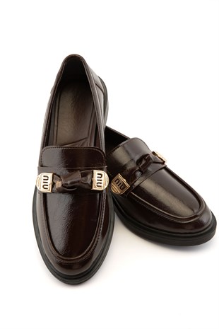 Clara Kahve Kadın Loafer 
