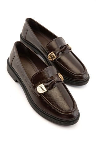 Clara Kahve Kadın Loafer 