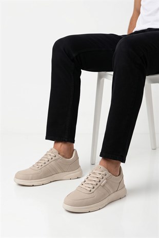 Comfort Bej Süet Erkek Spor Ayakkabı 