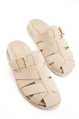 Lina Bej Süet Kadın Terlik 