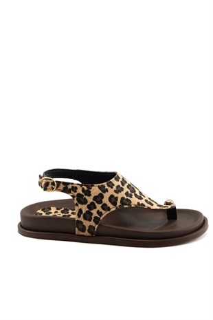 Lumi Kadın Leopar Sandalet 