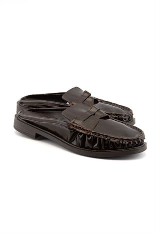 Mireva Kahve Kadın Loafer Terlik