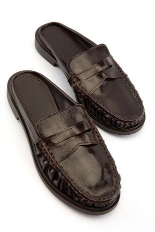Mireva Kahve Kadın Loafer Terlik