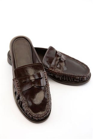 Mireva Kahve Kadın Loafer Terlik