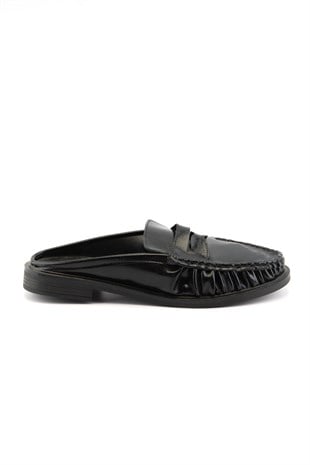 Mireva Siyah Kadın Loafer Terlik 