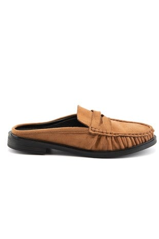 Mireva Taba Süet Kadın Loafer Terlik 