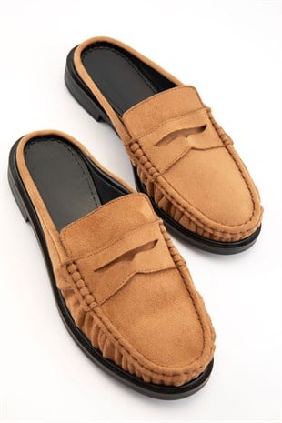 Mireva Taba Süet Kadın Loafer Terlik 