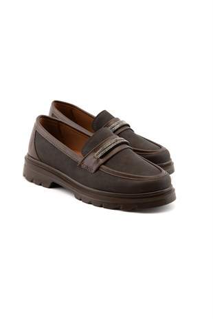 Nessa Kahve Kadın Loafer