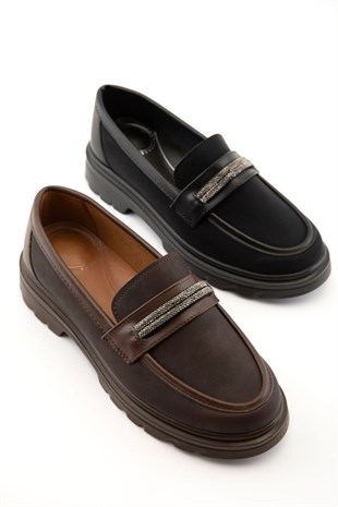 Nessa Kahve Kadın Loafer