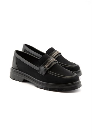 Nessa Siyah Kadın Loafer 