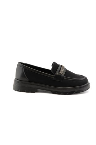 Nessa Siyah Kadın Loafer 