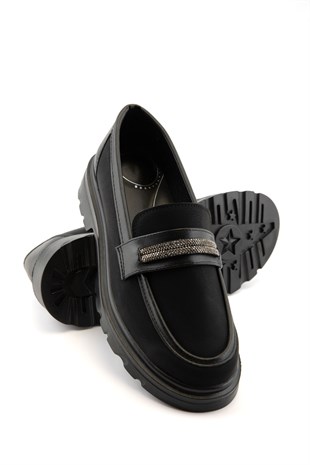 Nessa Siyah Kadın Loafer 