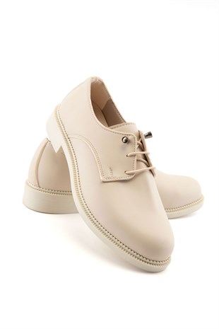 Raven Bej Kadın Loafer 