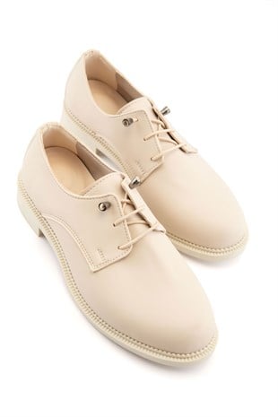 Raven Bej Kadın Loafer 