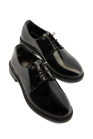 Raven Siyah Rugan Kadın Loafer