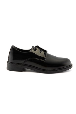 Raven Siyah Rugan Kadın Loafer
