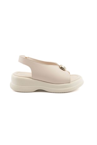 Lily Bej Kadın Sandalet